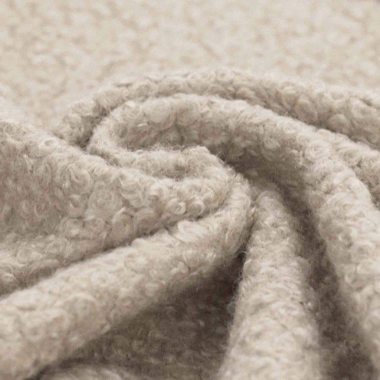 Boucle Stoff Locken Hell Beige  - (Boucle Stoff)