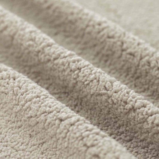 Tissu Fourrure Mouton Beige Clair  - (Tissu Fourrure Mouton)