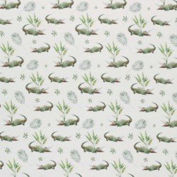 Jersey Cotton Fabric Digital Print - Crocodile Light Beige