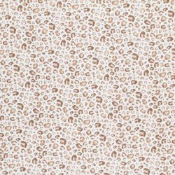 Cotton Poplin Digital Print - Leopard Print Light Beige