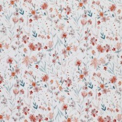 Jersey Cotton Fabric Digital Print - Water Flower