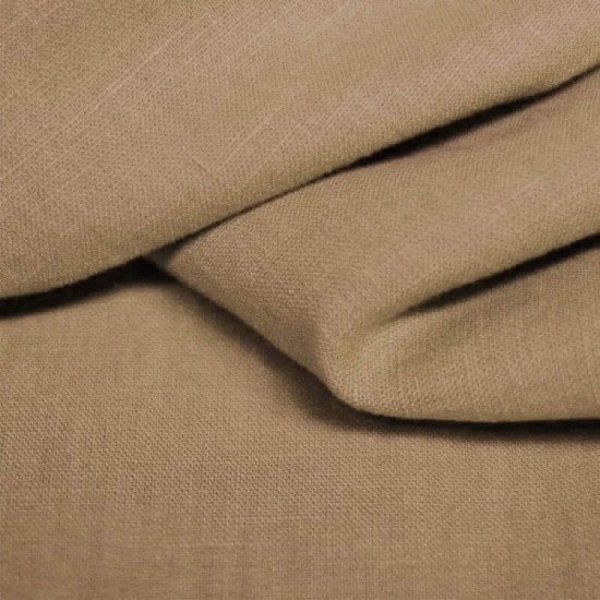 Tissu Lin Cacao - (Tissu Lin lavé )