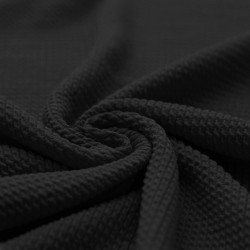 Mini Cable Jersey Fabric Black