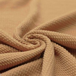 Mini Cable Jersey Fabric Camel