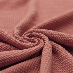 Mini Cable Jersey Fabric Clay Pink