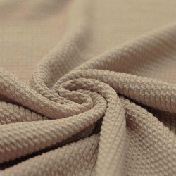 Mini Cable Jersey Fabric Dark Beige 