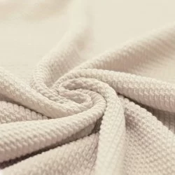 Mini Kabel Motiver Jerseystof Naturel Beige