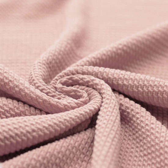 Mini Kabel Motiver Jerseystof Nude Pink - (Jerseystoffer)