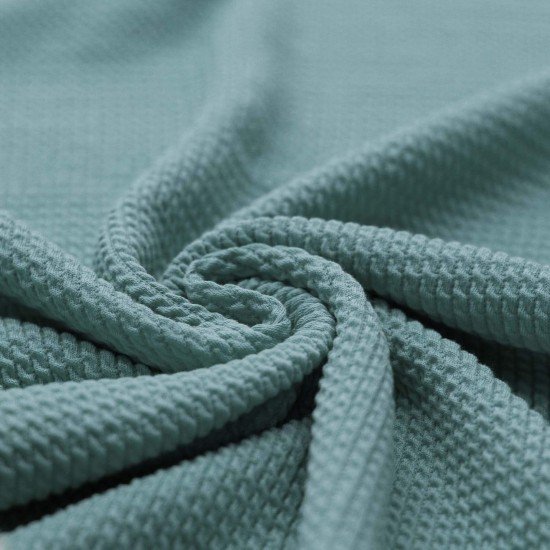 Tessuto Jersey Motivi a Treccia Mini Antico Verde - (Jersey Tessuti)