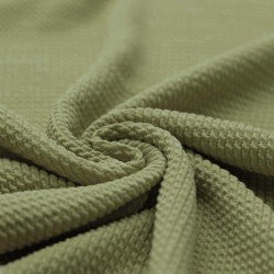 Mini Cable Jersey Fabric Olive