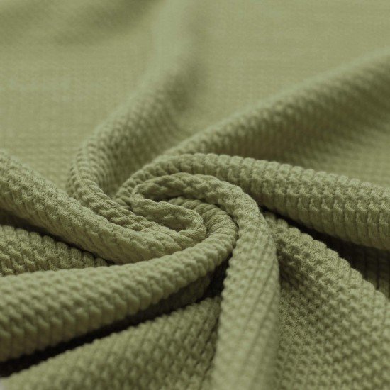Mini Zopfmuster Jersey Stoff Olive - (Jersey Stoffe)