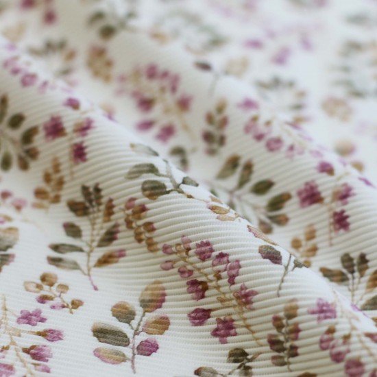 Ottoman Rib Jersey Stoff - Verlässt Altmauve - (Jersey Stoffe)
