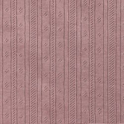 Pointelle Jersey Stof (Strepen) Oud Roze Pointelle Jersey Stof (Strepen) Oud Roze
