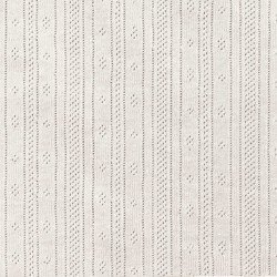 Pointelle Cotton Jersey Fabric (Stripes) Ecru