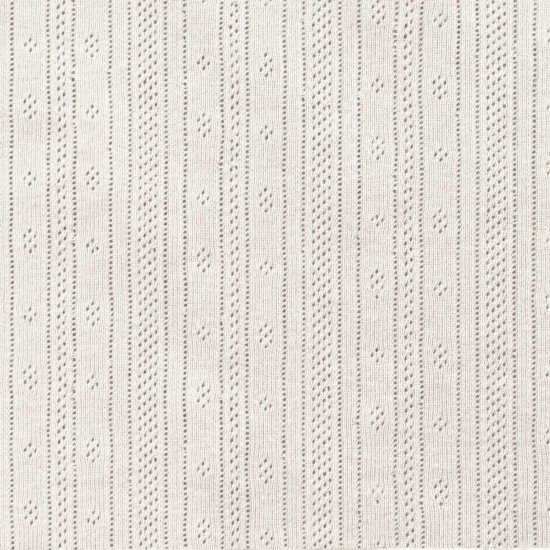 Pointelle Cotton Jersey Fabric (Stripes) Ecru Pointelle Cotton Jersey Fabric (Stripes) Ecru