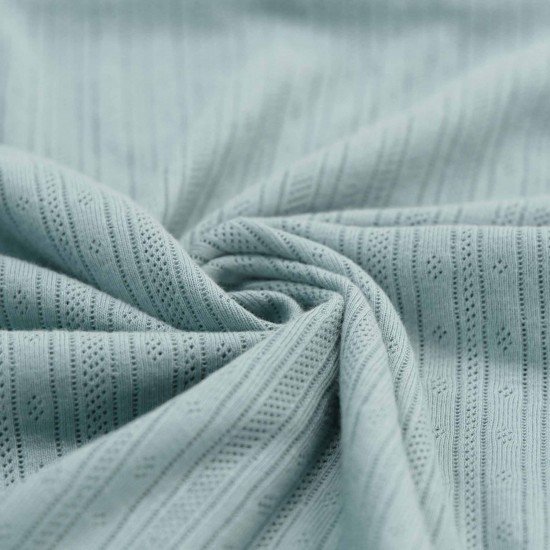 Tissu Jersey Pointoille (Rayures) Mer Verte - (Tissus Jersey)