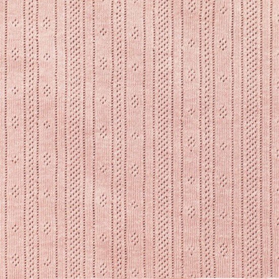 Pointoille Bomuldsjersey Stof (Striber) Nude Pink - (Jerseystoffer)