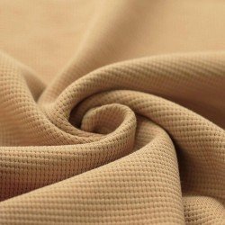 Waffle Knit Jersey Fabric Camel