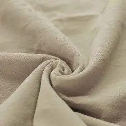 Vasket Bomuld Stof Beige