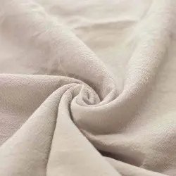 Vasket Bomuld Stof Lys Beige