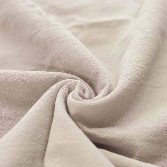 Tessuto Di Cotone Lavato Beige Chiaro - (Deco Tessuti)
