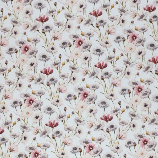 Jersey Coton Impression Numérique - Fleur De Bleuet - (Jersey Coton Impression Numérique)