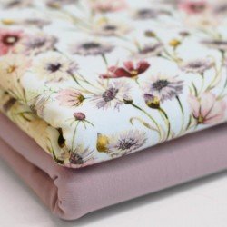 Jersey Katoen Digitale Print - Korenbloem Jersey Katoen Digitale Print - Korenbloem