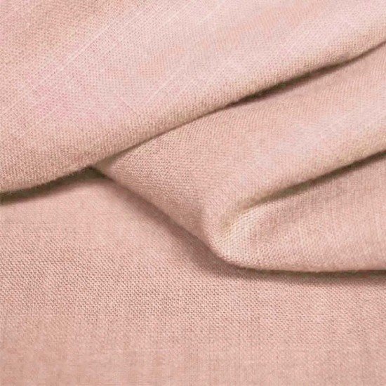 Tissu Lin Nude Rose - (Tissu Lin lavé )
