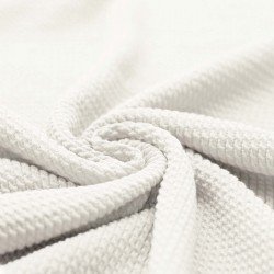 Mini Cable Jersey Fabric Ecru