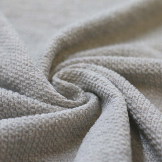 Tissu Jersey Torsadé Mini Gris Clair Melange - (Tissus Jersey)