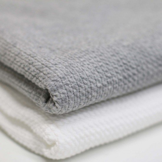 Mini Cable Jersey Fabric Natural Beige  - (Jersey Fabrics)