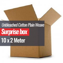 Unbleached Cotton Plain Weave Fabric Surprise Box 10 x 2 Meter