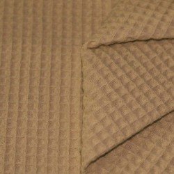 Waffle Pique Fabric Cacao