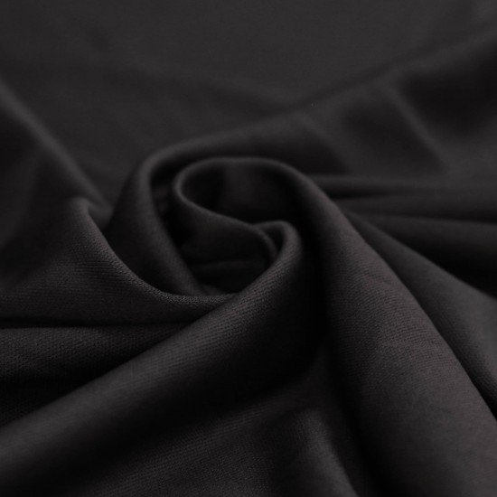 Tricot Foringsstof (Ban-Lon) Sort  - (Foring Stof Stræk )