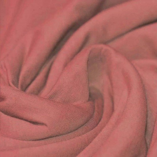 Tissu Coton Jersey Rose Argile - (Tissu Jersey Coton)
