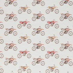 Jersey Cotton Fabric Digital Print - Crosmoters Natural Beige