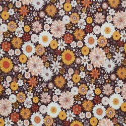 Jersey Cotton Fabric Digital Print - Autumn Flower