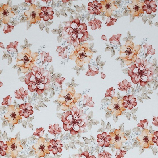 Jersey Di Cotone Stampa Digitale - Fiore Francese Argilla Rosa Jersey Di Cotone Stampa Digitale - Fiore Francese Argilla Rosa - (Jersey Di Cotone Digitale Stampata)