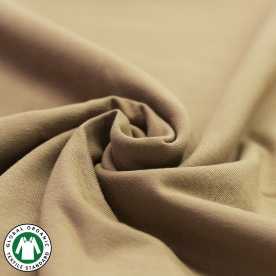Tessuto Bio Jersey Di Cotone Organico (Gots) Cacao  - (Jersey Tessuti)
