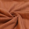 Pointelle Cotton Jersey Fabric (Stripes) Cognac