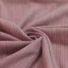 Pointelle Cotton Jersey Fabric (Stripes) Old Mauve