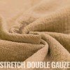 Stretch Double Gauze Fabric Camel