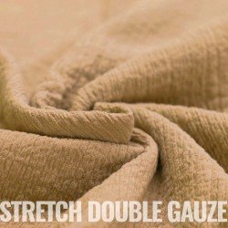 Stretch Double Gauze Fabric Camel