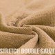 Tissu Double Gaze Stretch Chameau - (Tissus Deco)