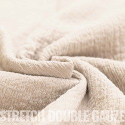 Stretch Double Gauze Fabric Light Beige