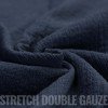 Stretch Double Gauze Fabric Navy