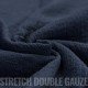 Tissu Double Gaze Stretch Marine - (Tissus Deco)