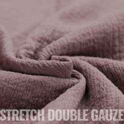 Stretch Double Gauze Fabric Old Mauve