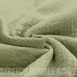 Stretch Double Gauze Fabric Olive