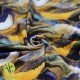 Digital Print Bamboo Jersey - Acrylic Pouring